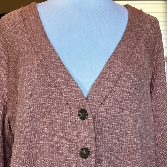 Turo By Vince Camuto Cardigan Sweater Women's Size XXL Button Front Textured 2XL - Picture 5 of 15